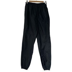 VTG Nike Track Pants Men L Black Windbreaker Warmup Jogger Pants Ankle Zip 1990s